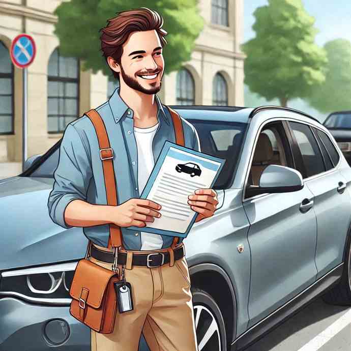 A motorist relieved after buying no-deposit car insurance